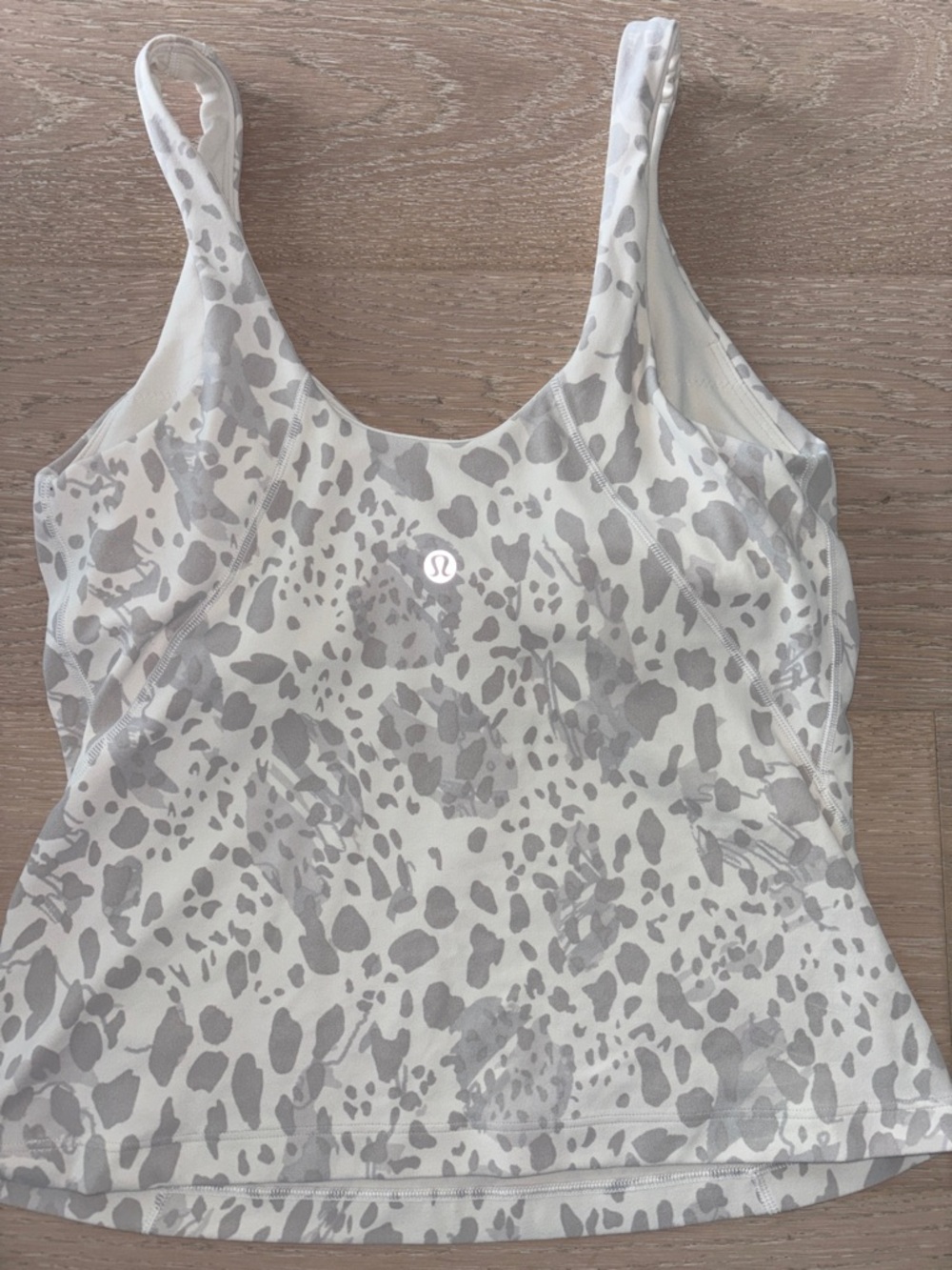 lululemon athletica Neutral Leopard Print Crop Tank - White & Light Gray